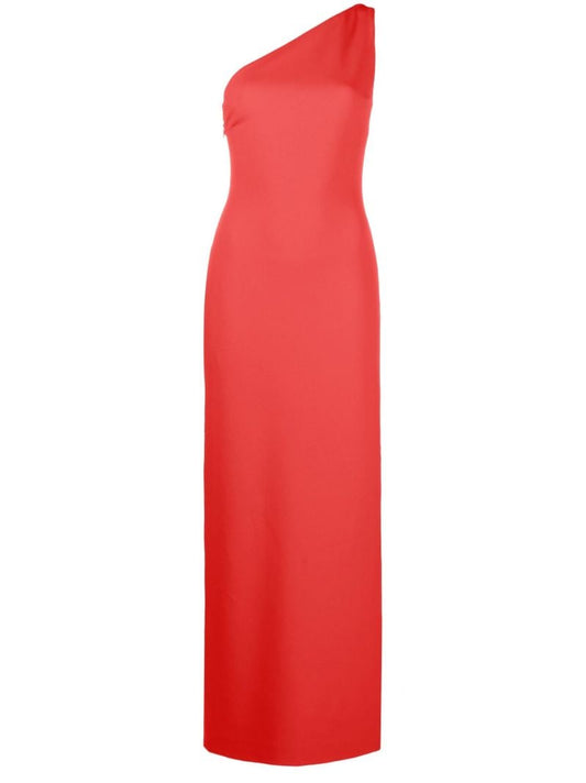 Red Nadine One Shoulder Evening Gown