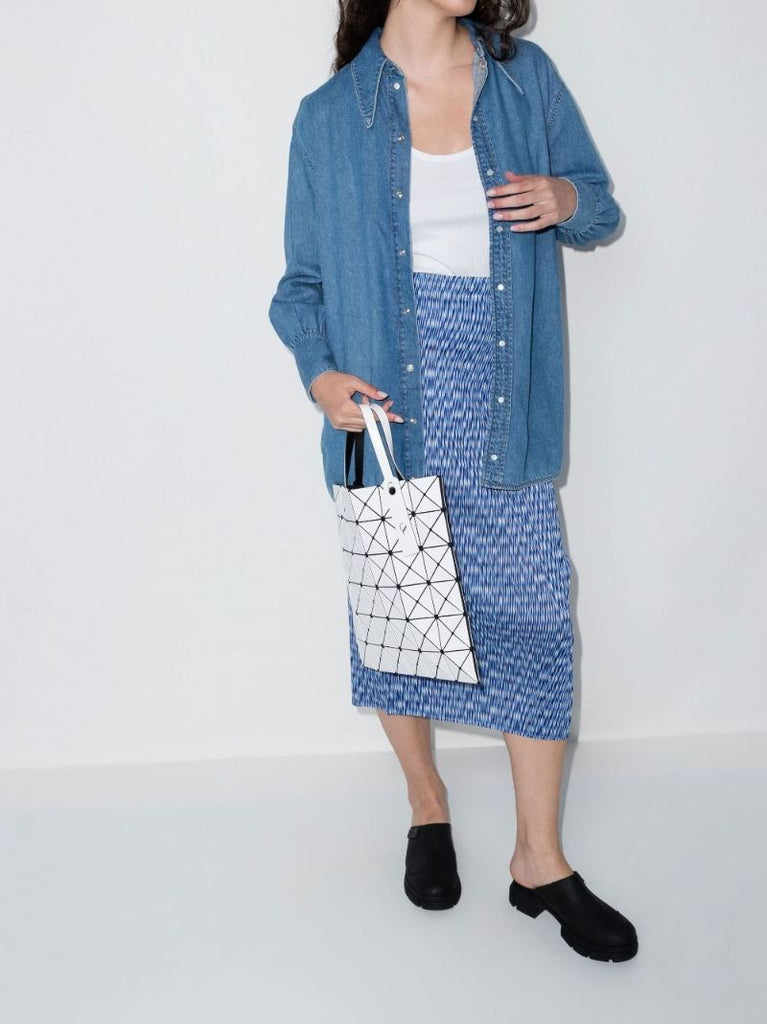 Blue Cut-out Denim Shirt