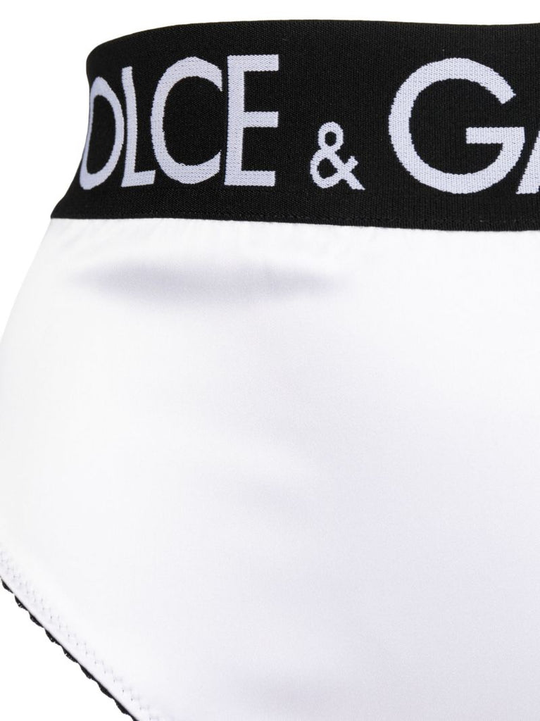 White Logo Briefs