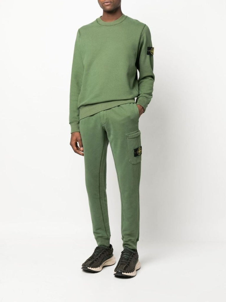 Green Cotton Track Pants
