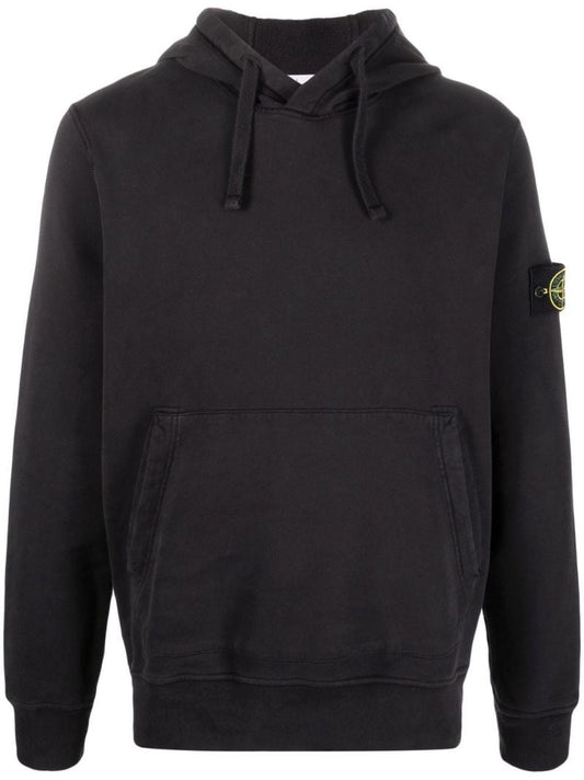 Black Cotton Hoodie