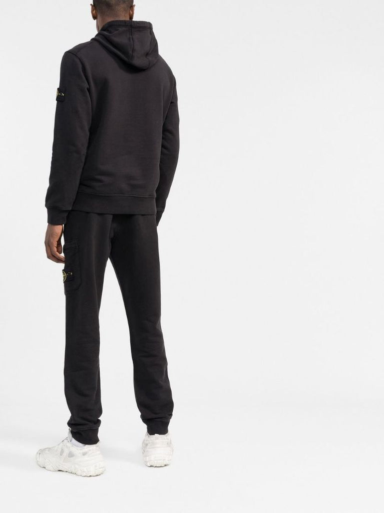 Black Cotton Hoodie