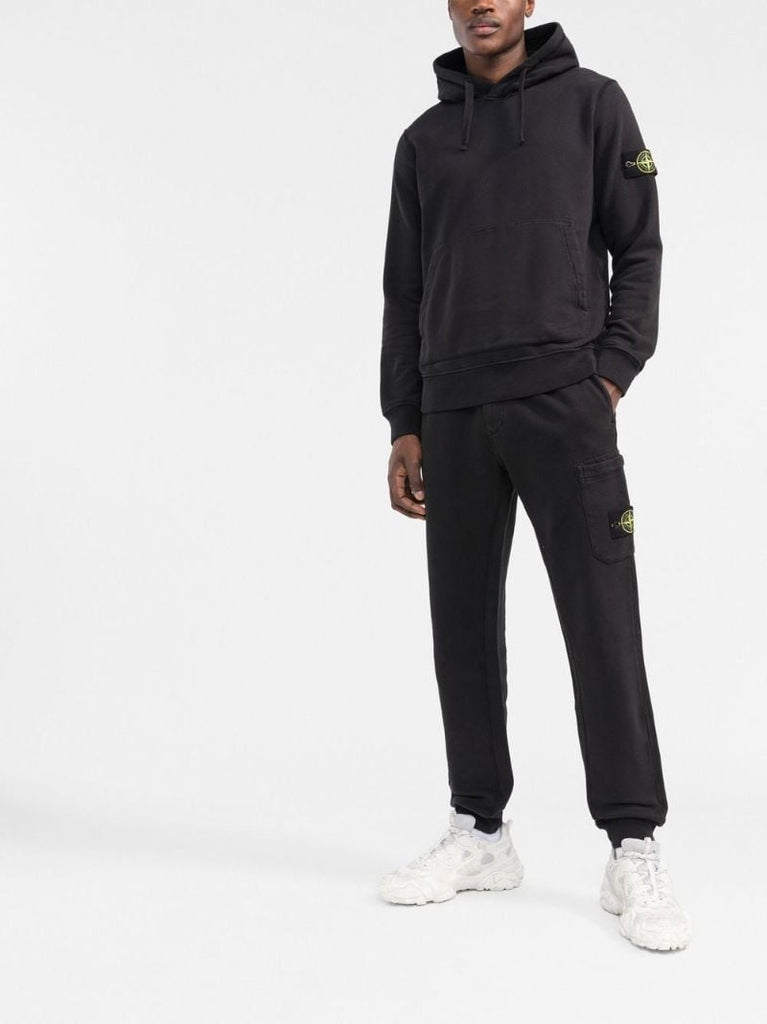 Black Cotton Hoodie