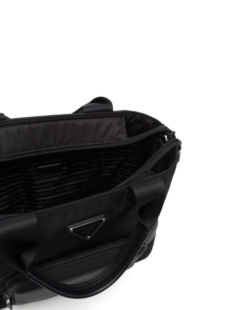 Logo-plaque Re-nylon Shopper Tote