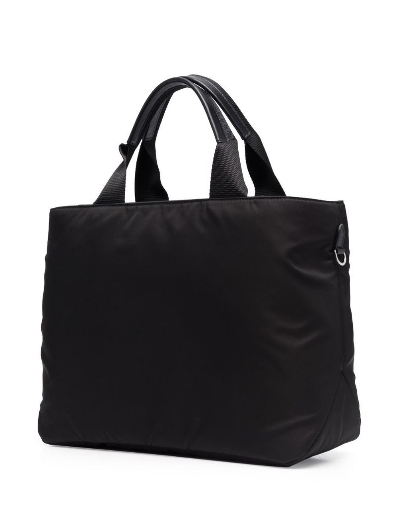 Logo-plaque Re-nylon Shopper Tote