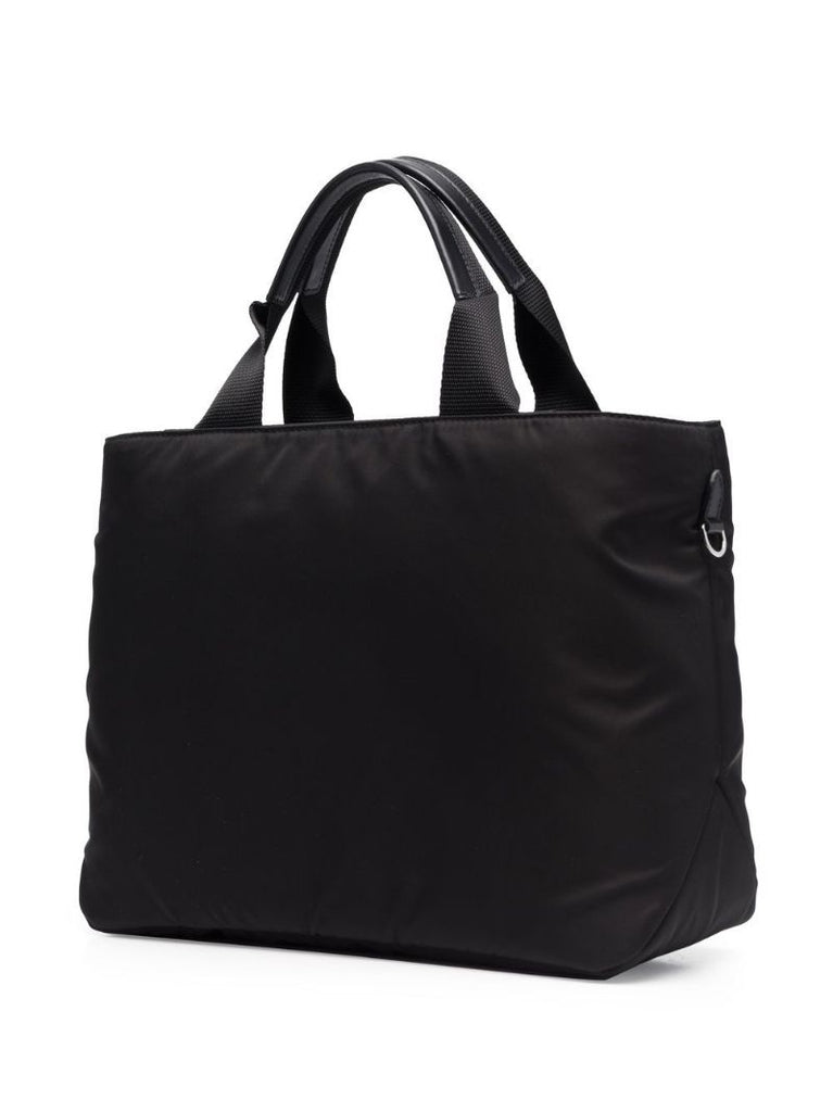 Logo-plaque Re-nylon Shopper Tote
