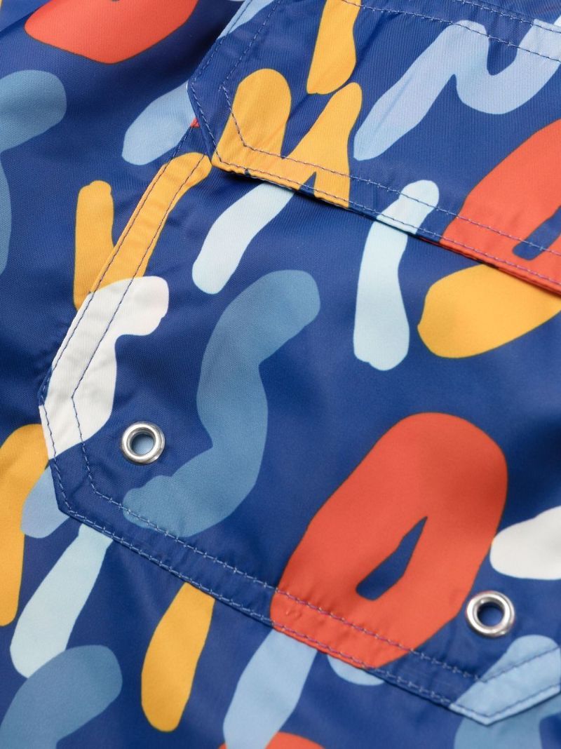 Blue Logo-print Swim Shorts