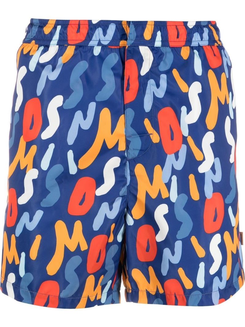 Blue Logo-print Swim Shorts