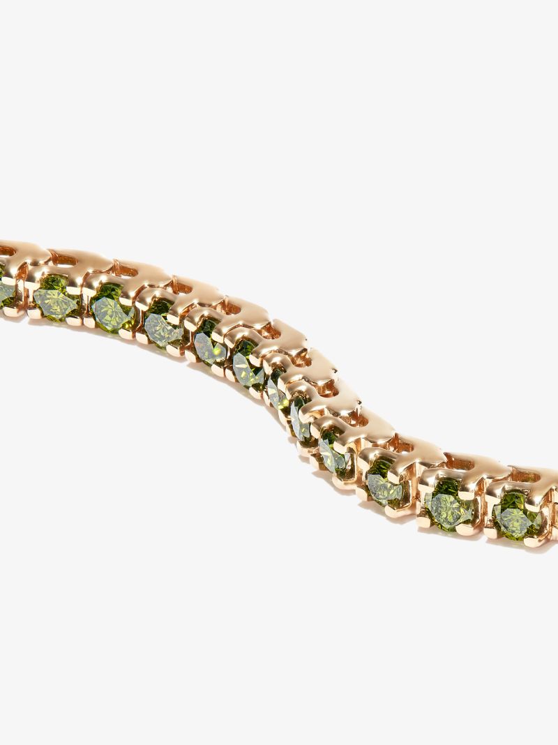 14k Yellow Gold Spectra Diamond Tennis Bracelet