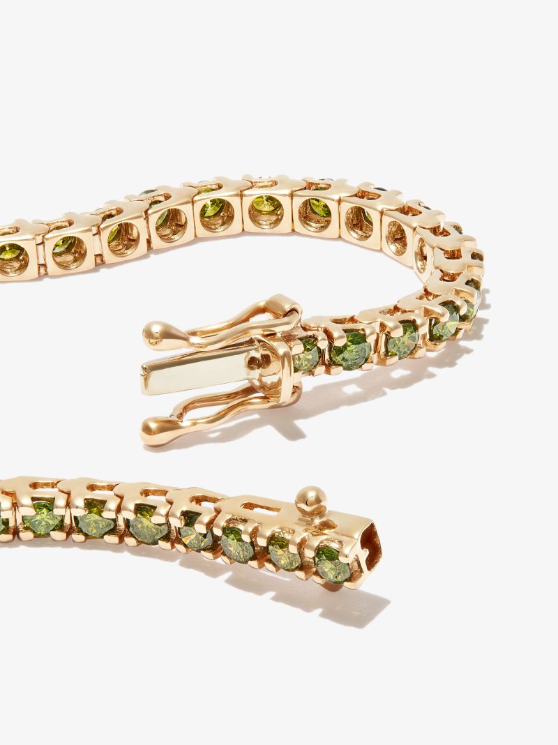 14k Yellow Gold Spectra Diamond Tennis Bracelet