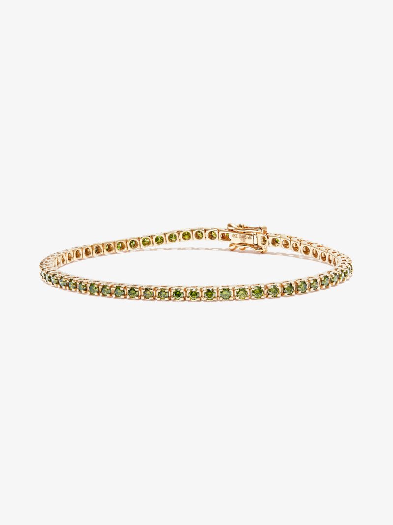 14k Yellow Gold Spectra Diamond Tennis Bracelet