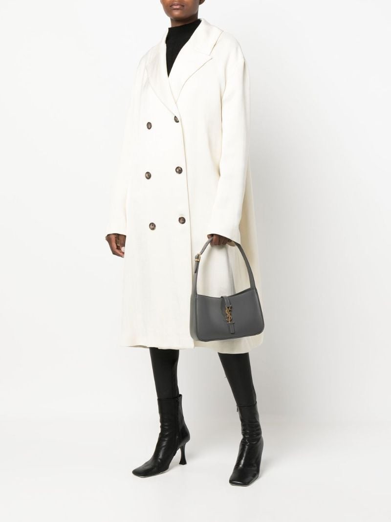 Grey Le 5 Ã_x0083_Â  7 Leather Shoulder Bag