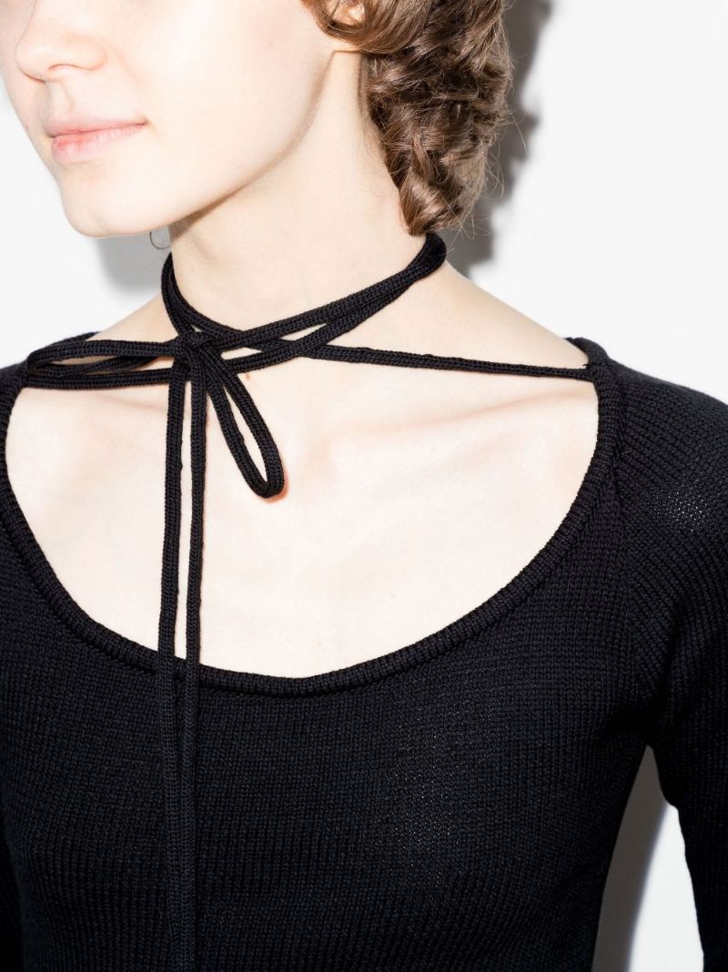 Heather Tie Strap Knit Top