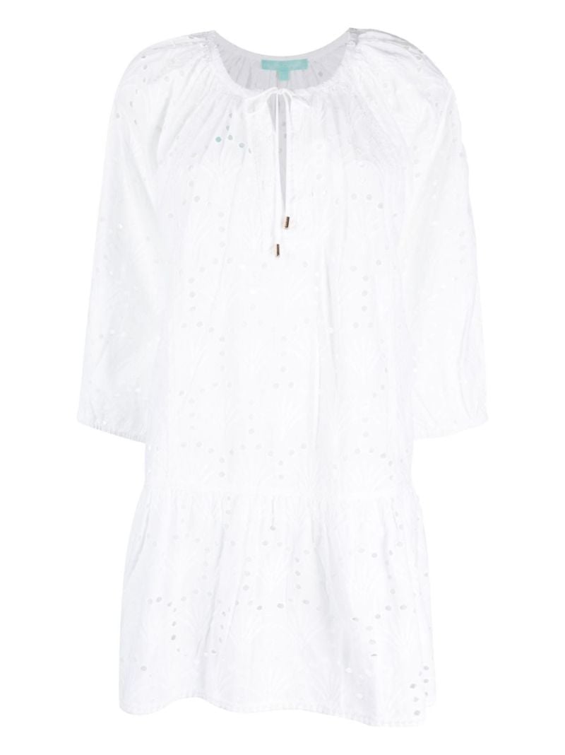 White Ashley Broderie Anglaise Beach Dress