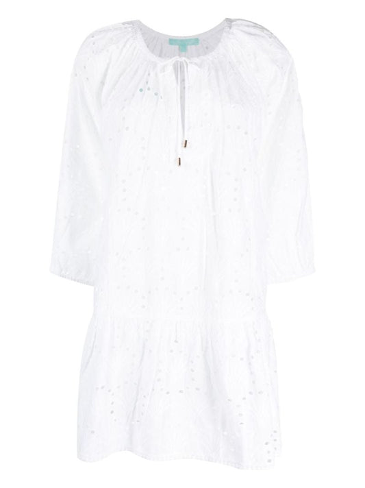 White Ashley Broderie Anglaise Beach Dress