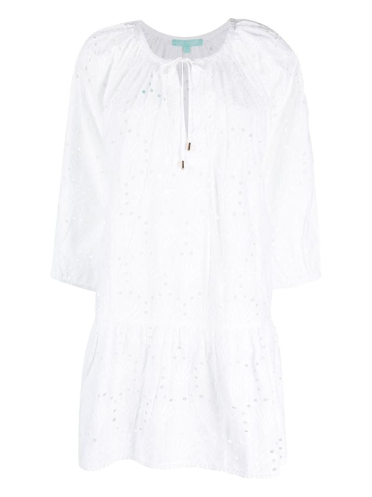White Ashley Broderie Anglaise Beach Dress