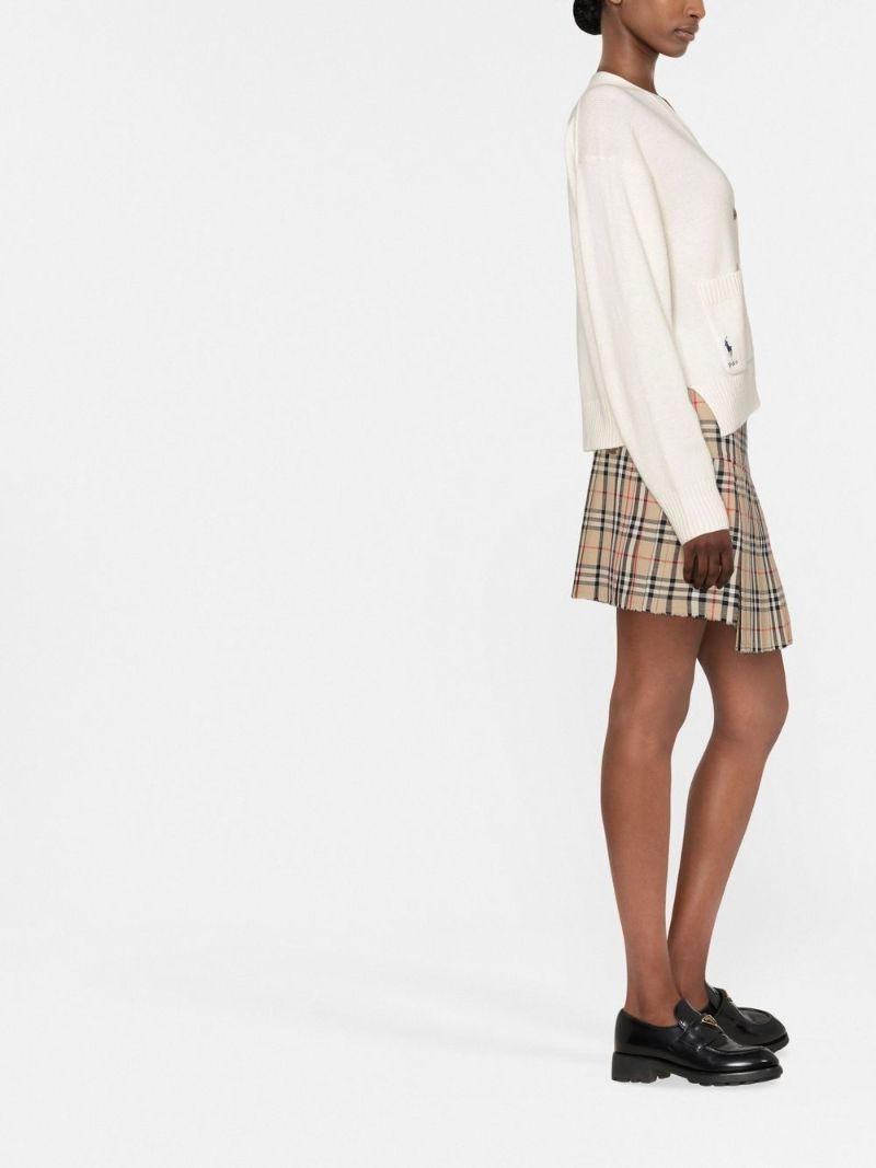 White Logo Cardigan