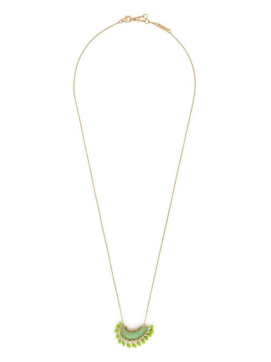 Gold-tone Crystal Pendant Necklace