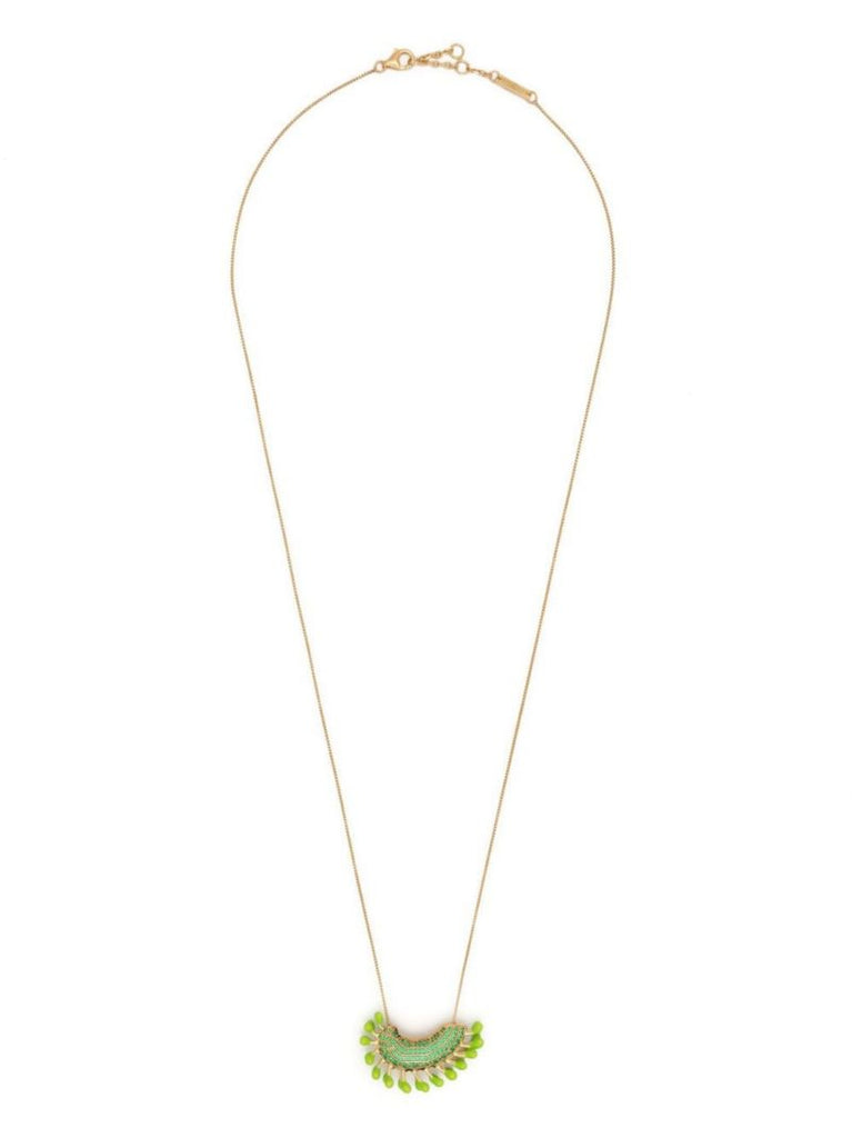 Gold-tone Crystal Pendant Necklace