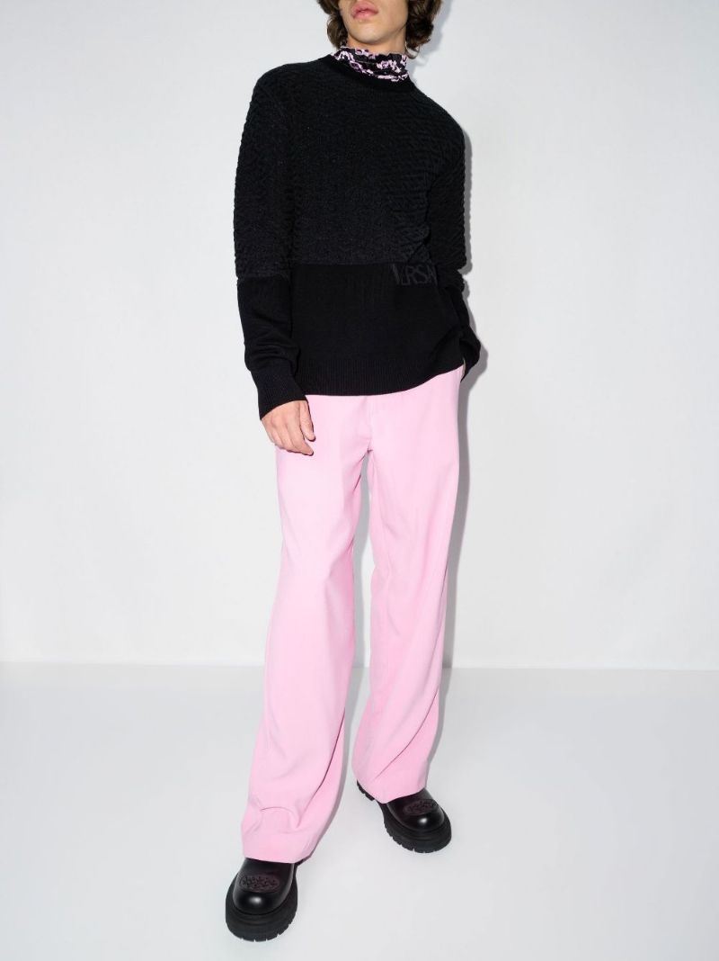 Black La Greca Wool Sweater