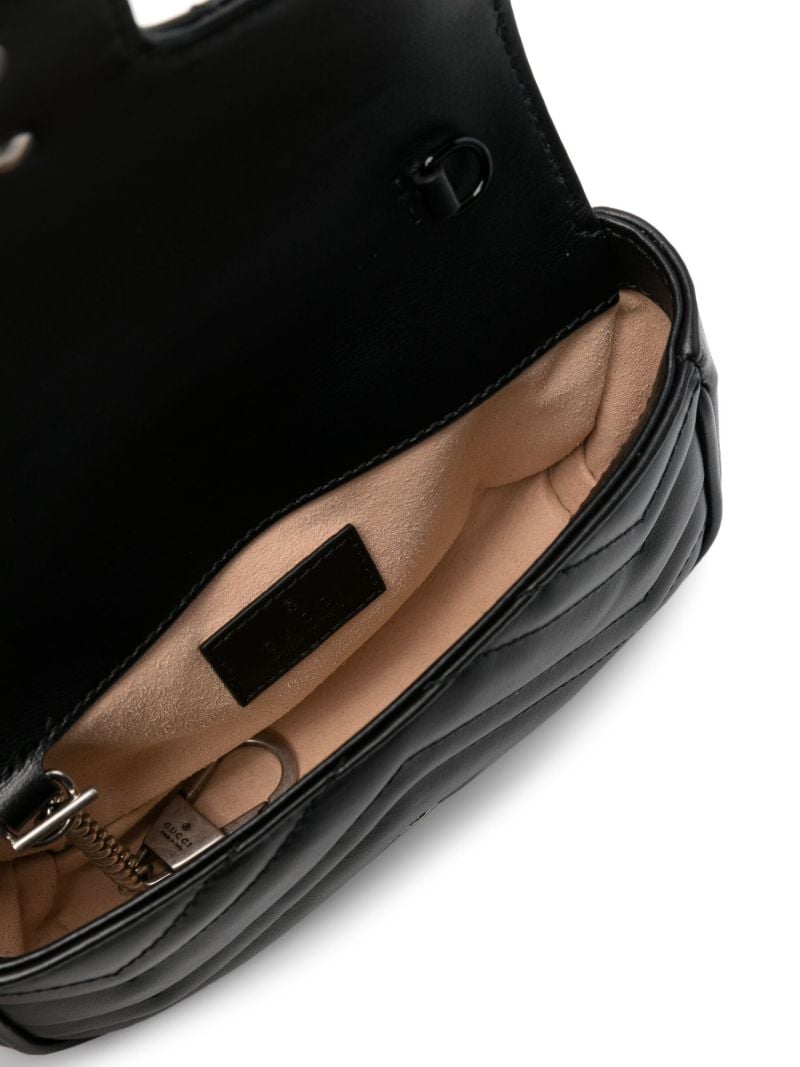 Black Gg Marmont Leather Belt Bag