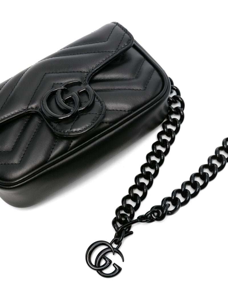 Black Gg Marmont Leather Belt Bag