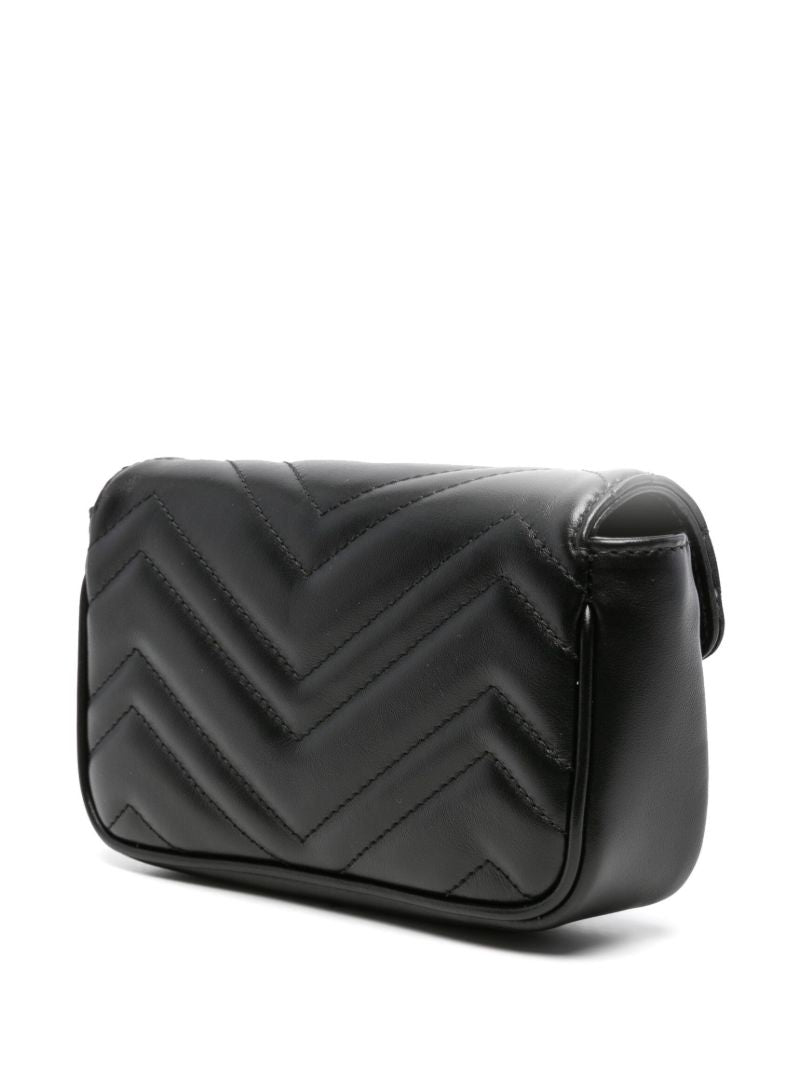 Black Gg Marmont Leather Belt Bag