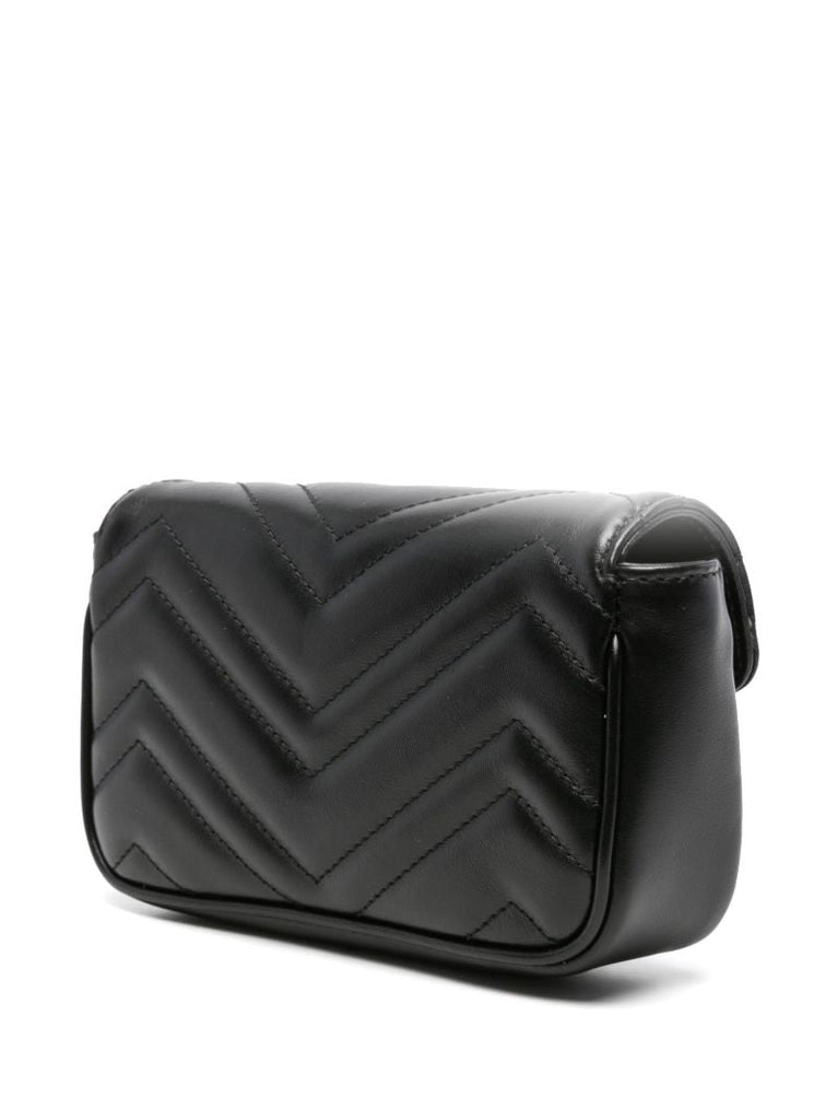 Black Gg Marmont Leather Belt Bag