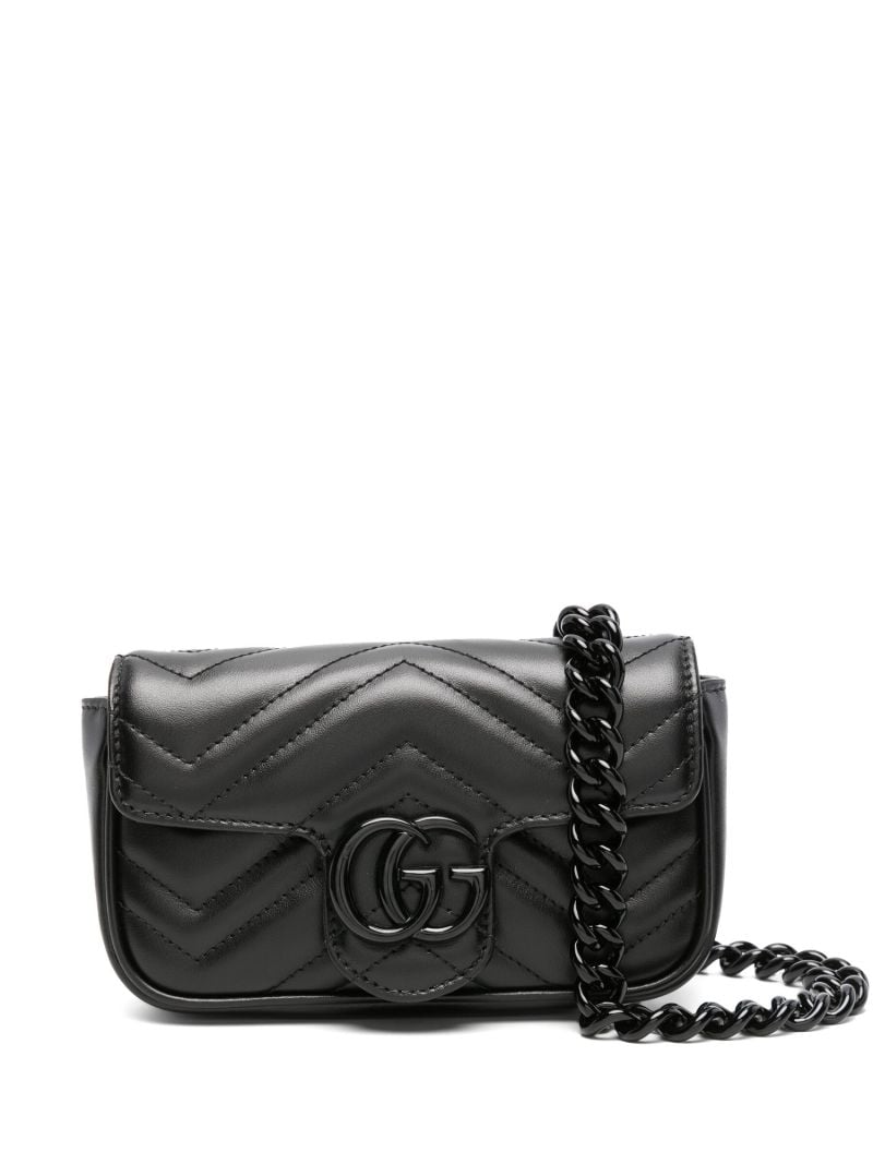 Black Gg Marmont Leather Belt Bag