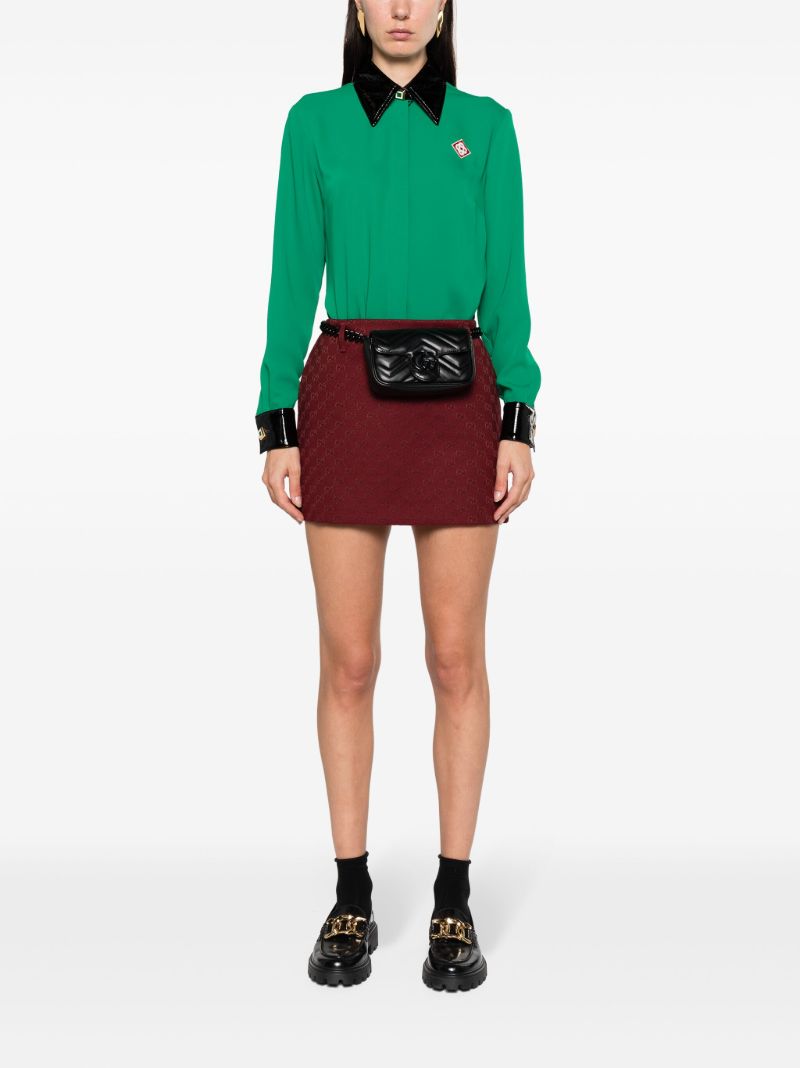Black Gg Marmont Leather Belt Bag