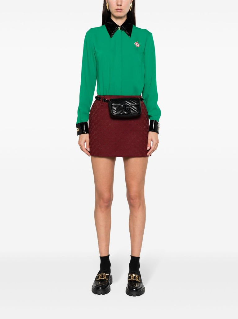 Black Gg Marmont Leather Belt Bag