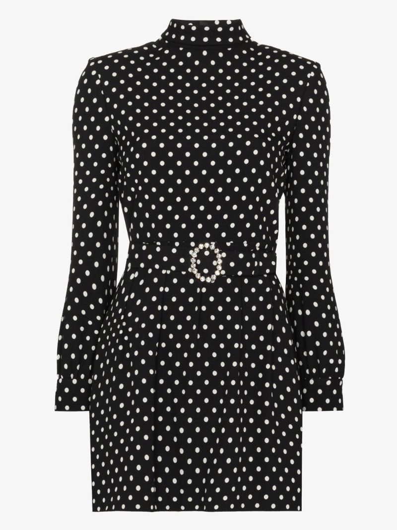Black Polka Dot Mini Dress