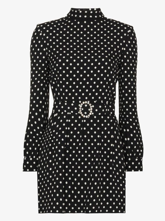 Black Polka Dot Mini Dress