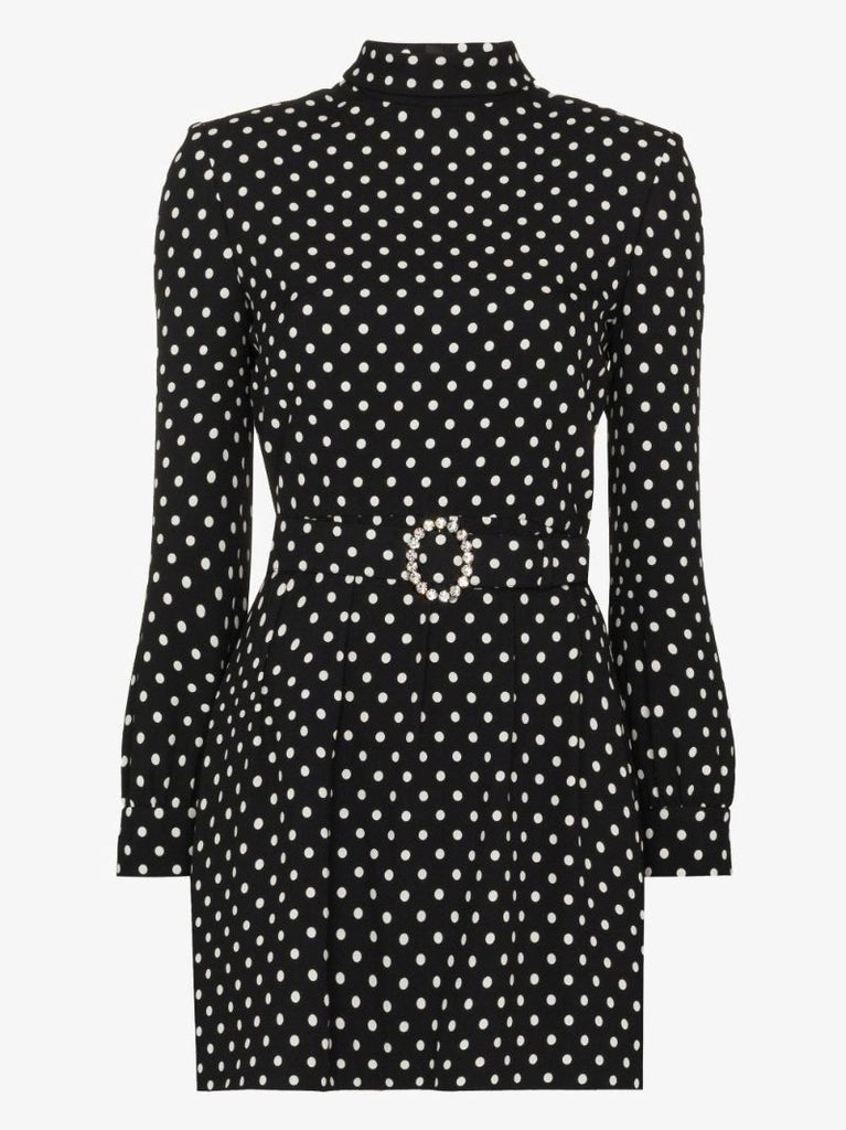 Black Polka Dot Mini Dress