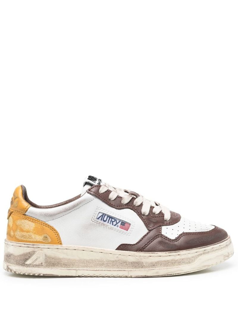 White Super Vintage Leather Sneakers
