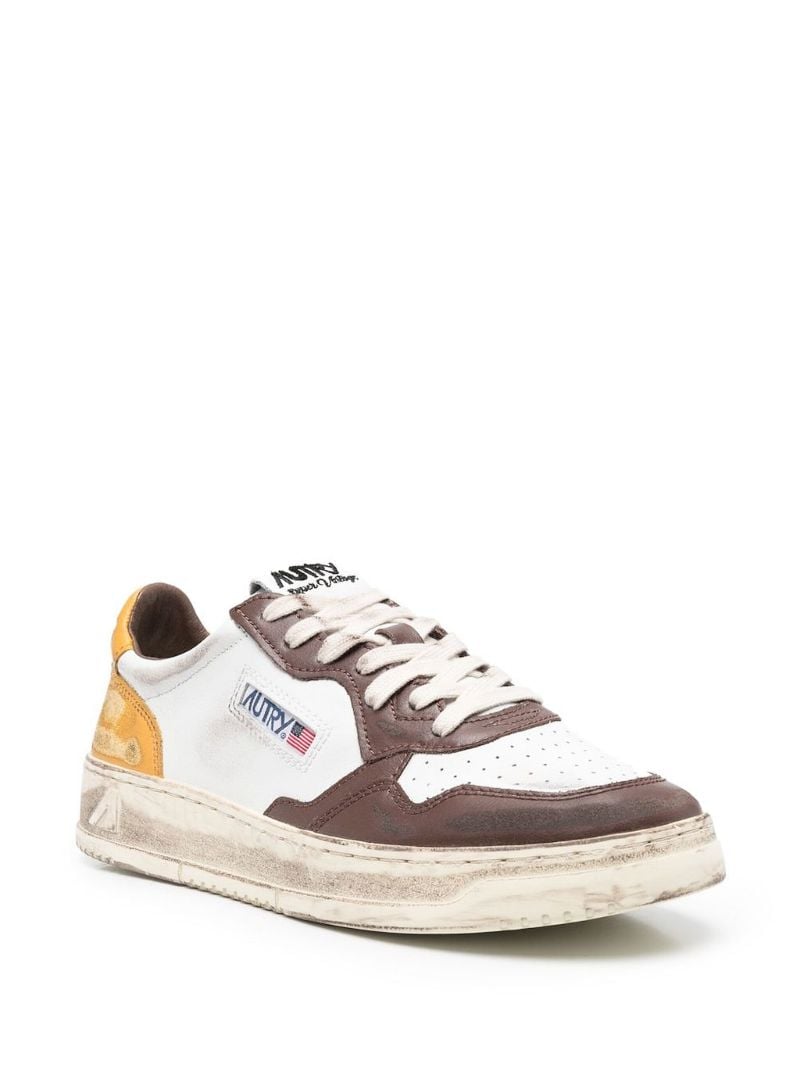 White Super Vintage Leather Sneakers