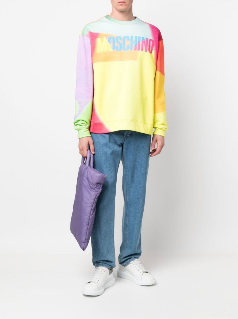 Yellow Logo Colourblock Sweatshirt