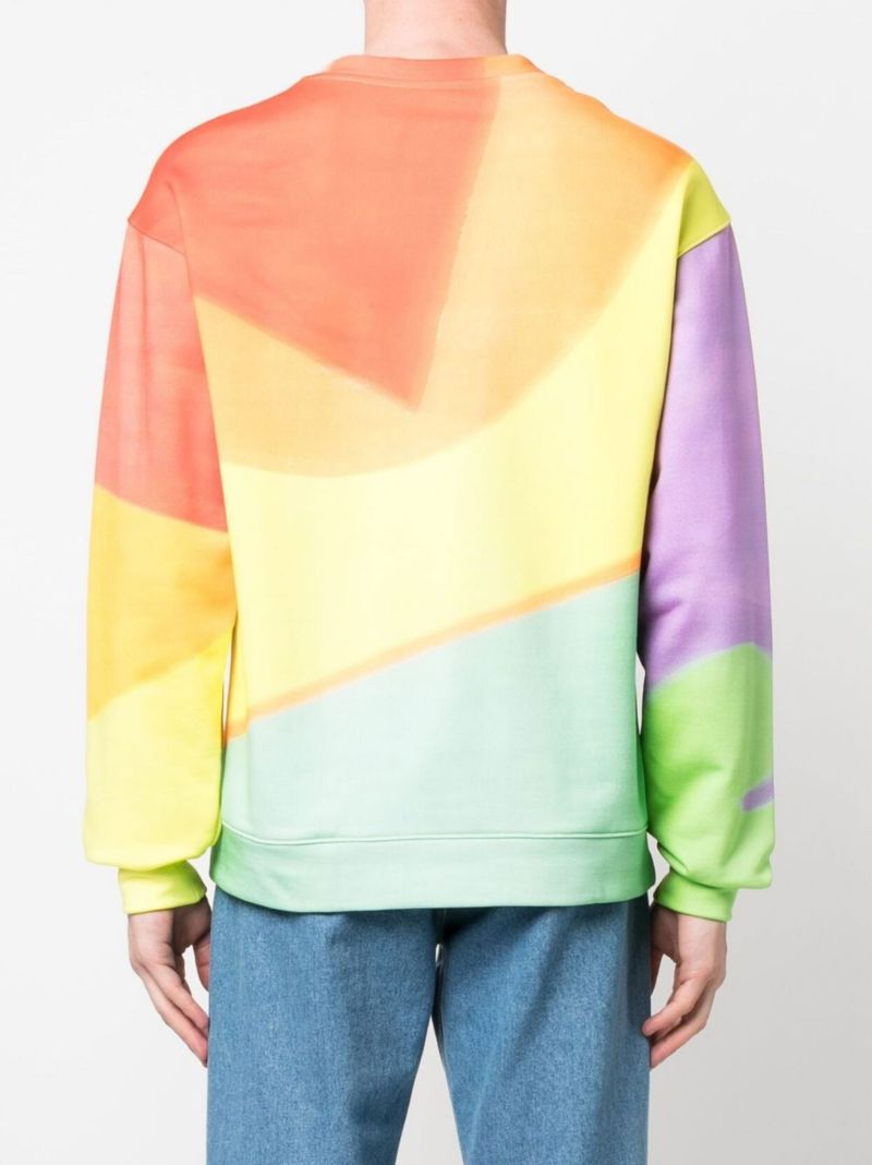 Yellow Logo Colourblock Sweatshirt