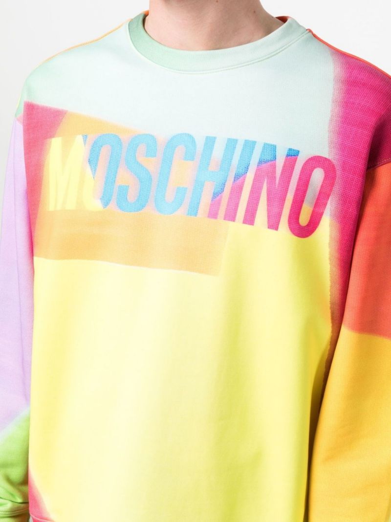 Yellow Logo Colourblock Sweatshirt