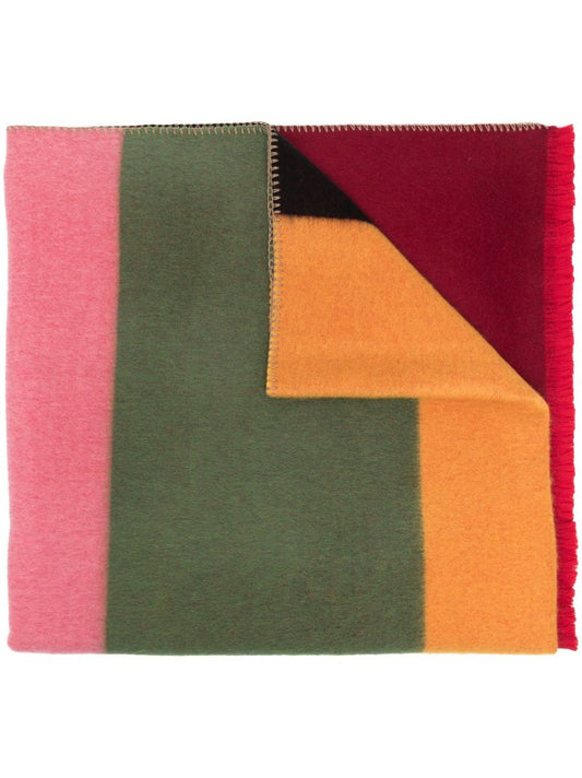 Pink Stripe Wool Scarf