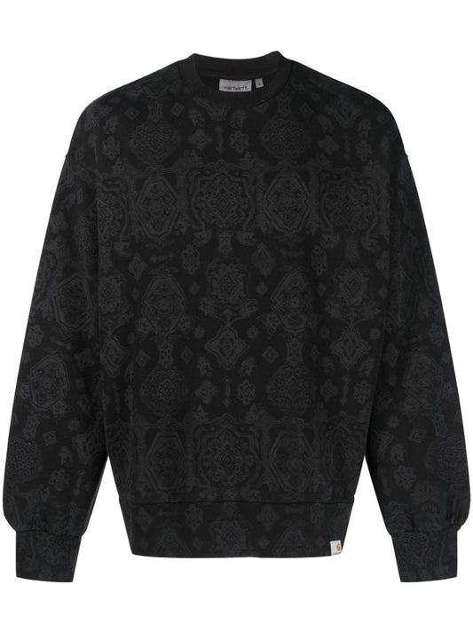 Black Verse Cotton Sweatshirt