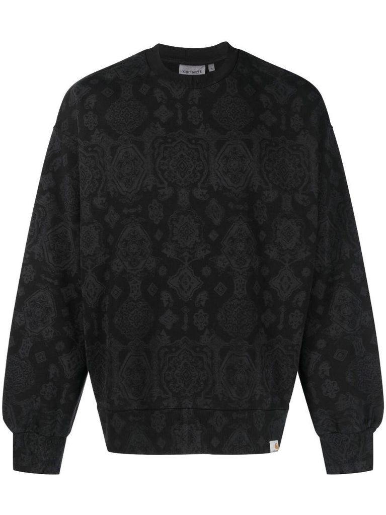 Black Verse Cotton Sweatshirt