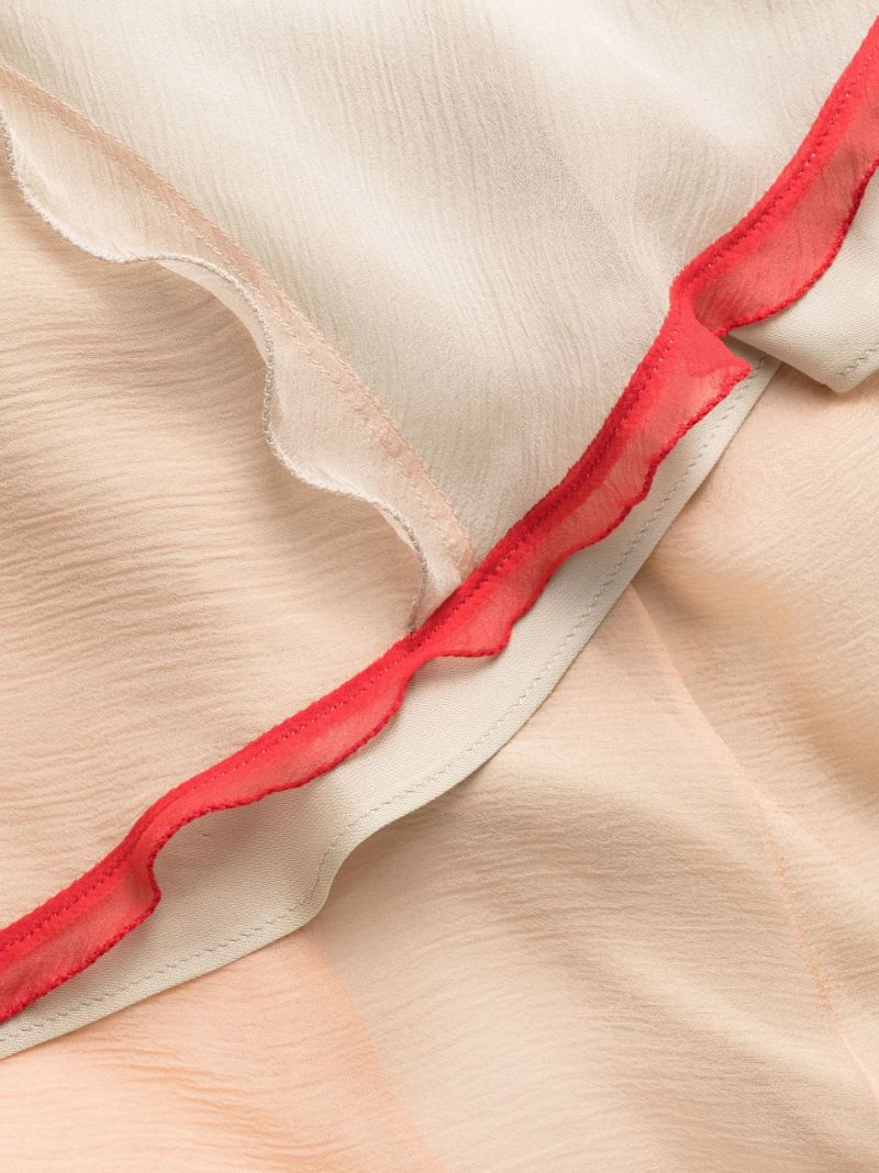 Neutral Silk Midi Dress