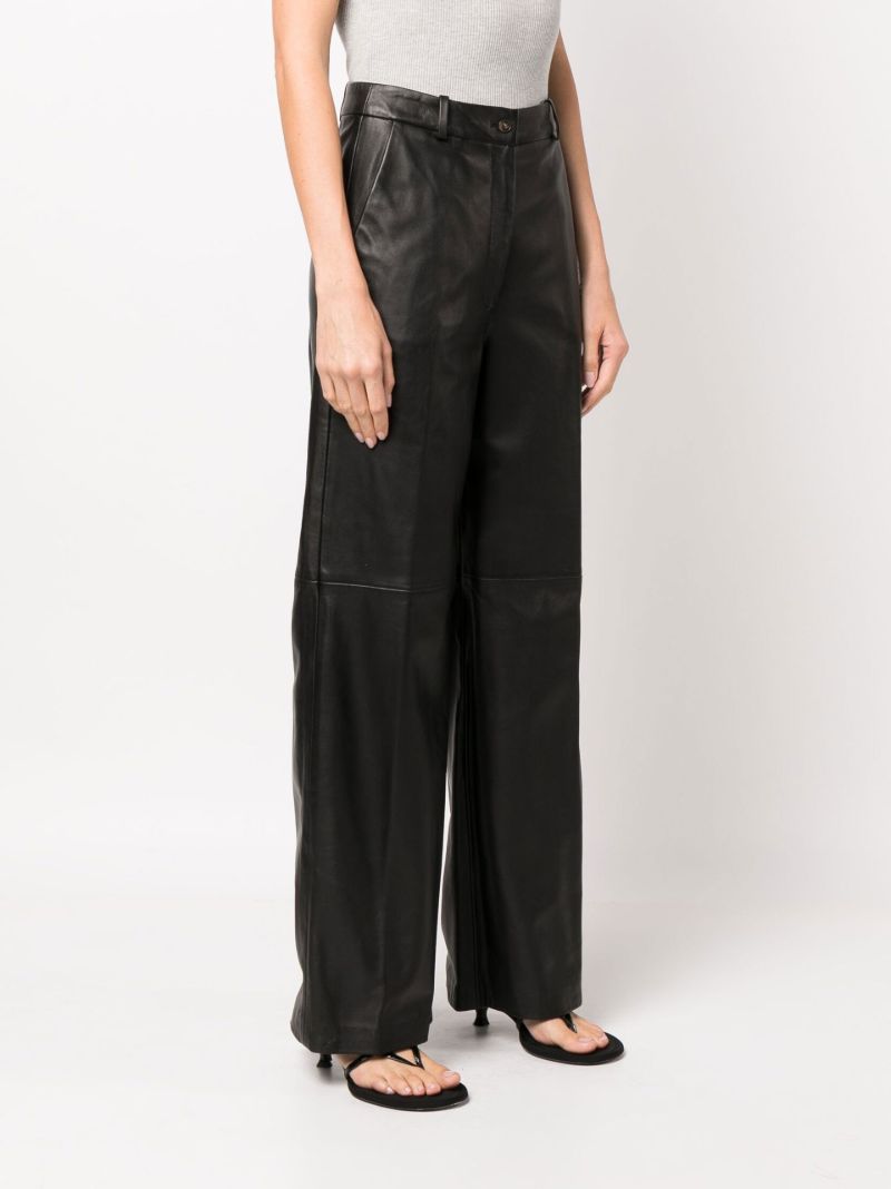 Black Noro Leather Trousers