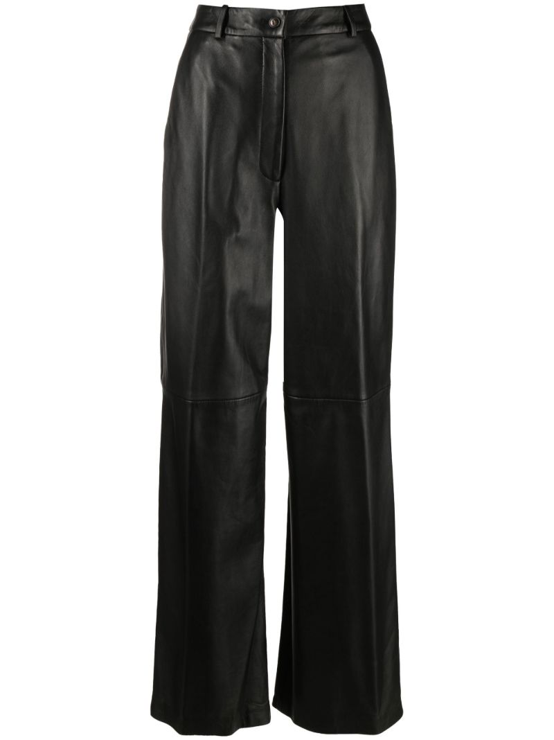 Black Noro Leather Trousers
