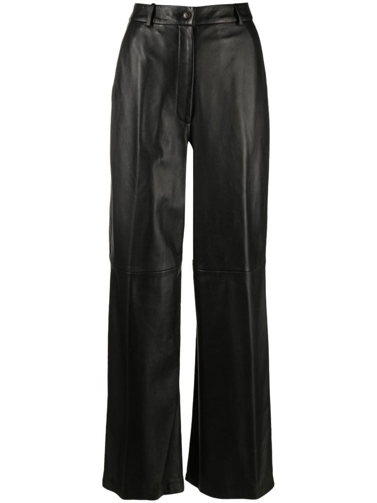 Black Noro Leather Trousers