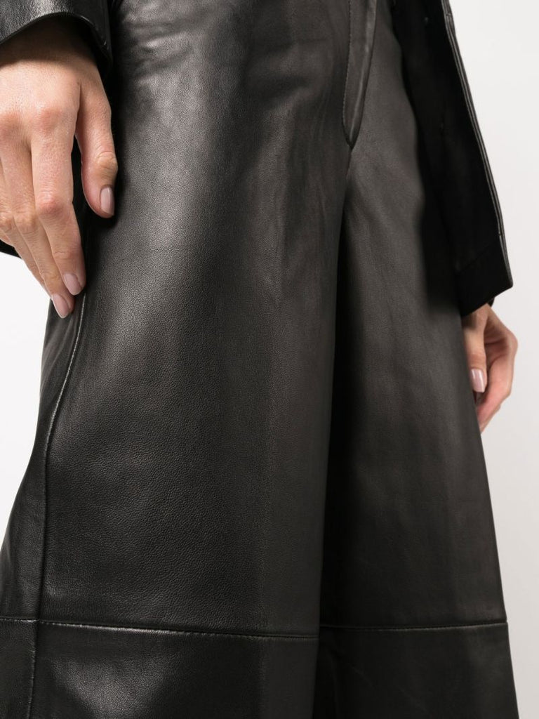 Black Noro Leather Trousers