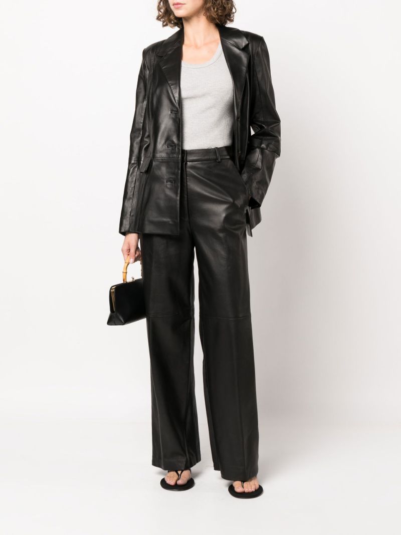 Black Noro Leather Trousers