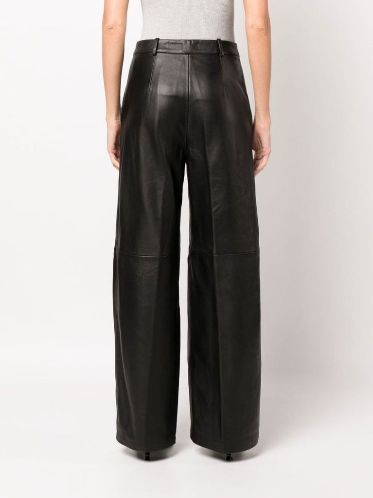 Black Noro Leather Trousers