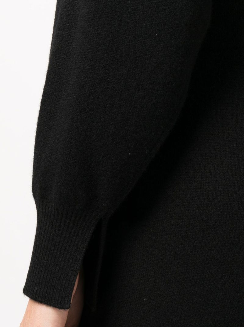 Black Roll-neck Cashmere Sweater